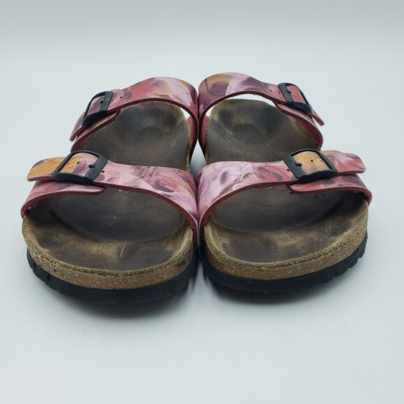 Papillio by Birkenstock Sydney Batik Sandals 41 Womens Slip‎ On Leather Pink - Picture 3 of 9